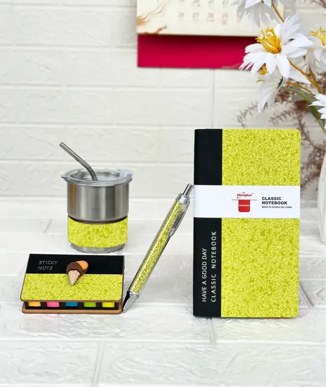 Coffee-ground journal gift set